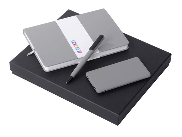 Подарочный набор «COLOR IT» c блокнотом, ручкой и повербанком, 5000 mAh - Подарочный набор «COLOR IT» c блокнотом, ручкой и повербанком, 5000 mAh