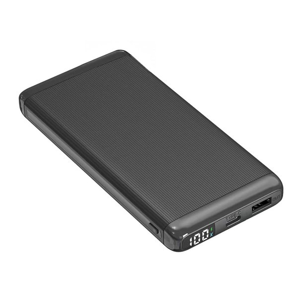 Внешний аккумулятор Orvex c быстрой зарядкой (до 22,5W), 10000 mAh, черный - Внешний аккумулятор Orvex c быстрой зарядкой (до 22,5W), 10000 mAh, черный