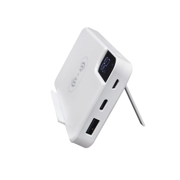 Внешний аккумулятор gPro QI, с беспроводной зарядкой 10000 mAh - Внешний аккумулятор gPro QI, с беспроводной зарядкой 10000 mAh, белый