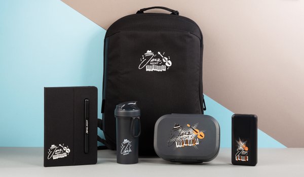 Набор "Eat&Drink box": бутылка, ланч-бокс - Набор "Eat&Drink box": бутылка, ланч-бокс черный