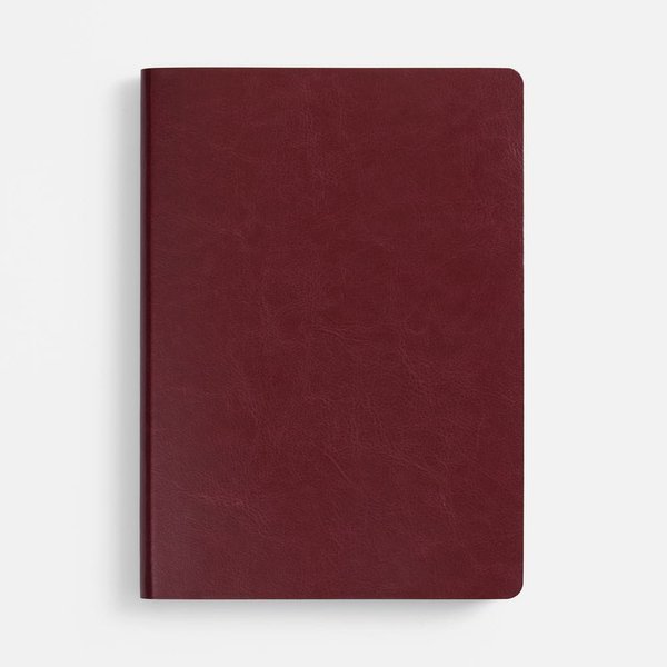 Ежедневник Nebraska Flex, недатированный, бордовый с золотистым