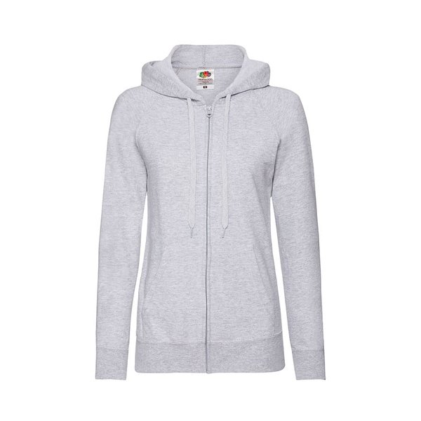 Толстовка женская без начеса LADIES LIGHTWEIGHT HOODED SWEAT 240 - Толстовка без начеса "Ladies Lightweight Hooded Sweat", серый, XS, 80% х/б 20% полиэстер, 240 г/м2