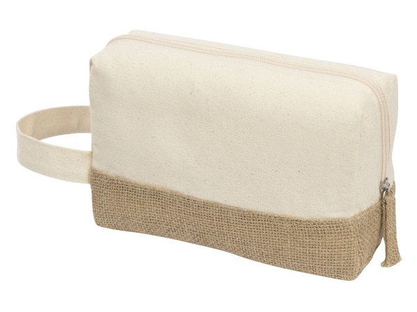 Косметичка «Jute» с ручкой из хлопка и джута - Косметичка «Jute» с ручкой из хлопка и джута