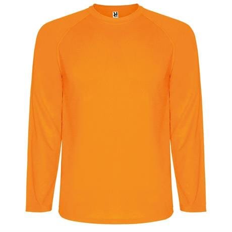 Спортивная футболка MONTECARLO L/S мужская - Спортивная футболка MONTECARLO L/S мужская, ФЛУОРЕСЦЕНТНЫЙ ОРАНЖЕВЫЙ L