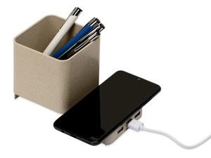 настольный органайзер cubic с функциями usb-хаба и беспроводной зарядки