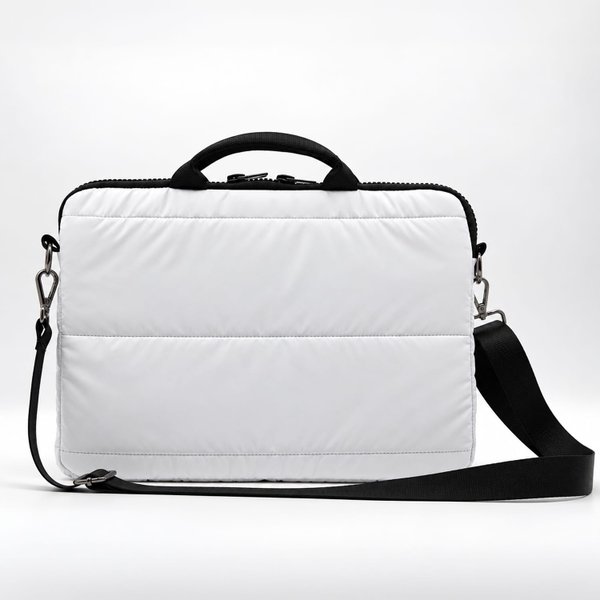 Сумка для ноутбука Superbag Bubble, стёганая, на молнии, с регулируемой лямкой - Сумка для ноутбука Superbag Bubble, стёганая, на молнии, с регулируемой лямкой (белый)