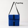 Шоппер Superbag Companion, с тремя отделениями, боковым креплением (карабин) и карманом (синий с черным)