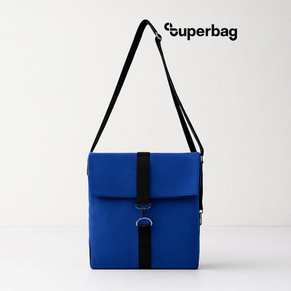 Шоппер Superbag Companion, с тремя отделениями, боковым креплением (карабин) и карманом - Шоппер Superbag Companion, с тремя отделениями, боковым креплением (карабин) и карманом (синий с черным)