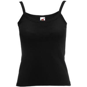 Майка женская "Lady-fit Strap T" - Майка "Lady-fit Strap T", черный_XL, 100% х/б, 220 г/м2
