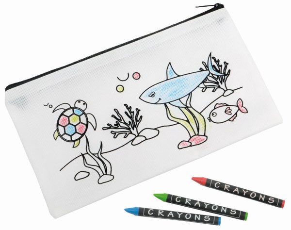 Пенал COLORFUL SCHOOL, белый - Пенал COLORFUL SCHOOL, белый