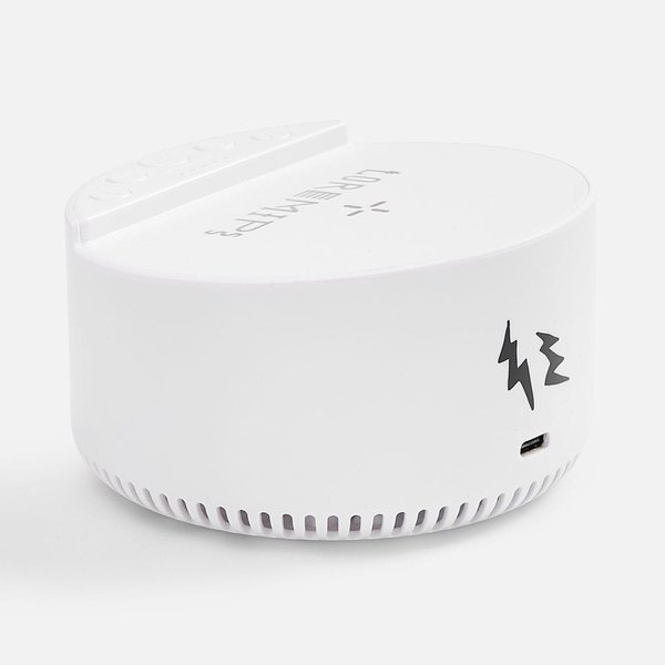 Bluetooth-колонка с беспроводной зарядкой relaxTime, белая