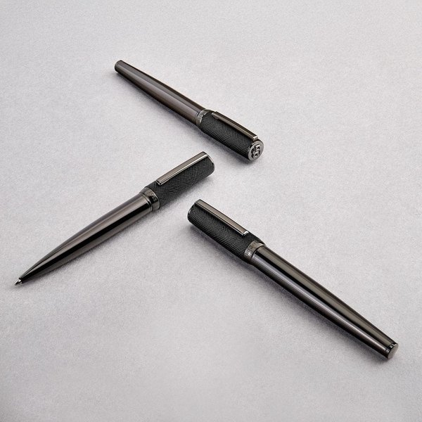 Шариковая ручка Double B Saffiano черная - Шариковая ручка Double B Saffiano черная