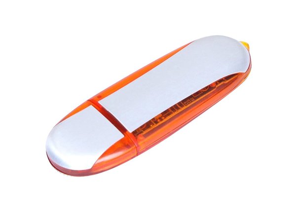 USB 2.0- флешка промо на 32 Гб овальной формы - USB 2.0- флешка промо на 32 Гб овальной формы
