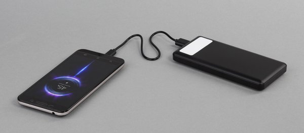 Зарядное устройство "Lumos" 10000 mAh с фонариком - Зарядное устройство "Lumos" 10000 mAh с фонариком черный