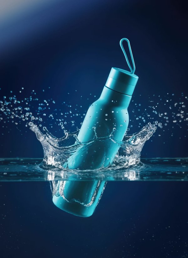 Бутылка для воды "Фитнес" 700 мл, покрытие soft touch - Бутылка для воды "Фитнес" 700 мл, покрытие soft touch бирюзовый