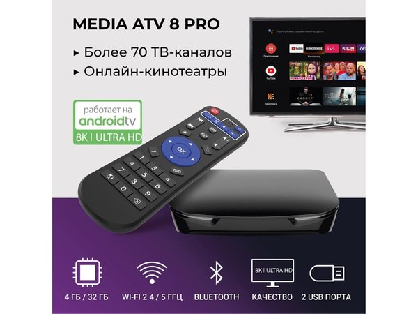 Медиаплеер «MEDIA ATV 8K Pro» - Медиаплеер «MEDIA ATV 8K Pro»