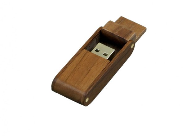 USB 2.0- флешка на 32 Гб прямоугольной формы с раскладным корпусом - USB 2.0- флешка на 32 Гб прямоугольной формы с раскладным корпусом