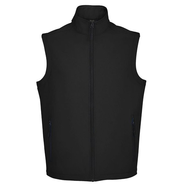 Жилет мужской софтшелл RACE BW MEN 280 - Жилет софтшелл "Race BW Men", черный_ 2XL, 96% п/э, 4% эластан, 280 г/м2