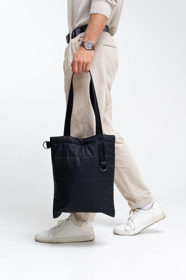 Шоппер Superbag Bubble, стёганый, с магнитной кнопкой - Шоппер Superbag Bubble, стёганый, с магнитной кнопкой (черный)