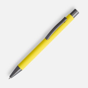 ручка шариковая atento soft touch, желтая