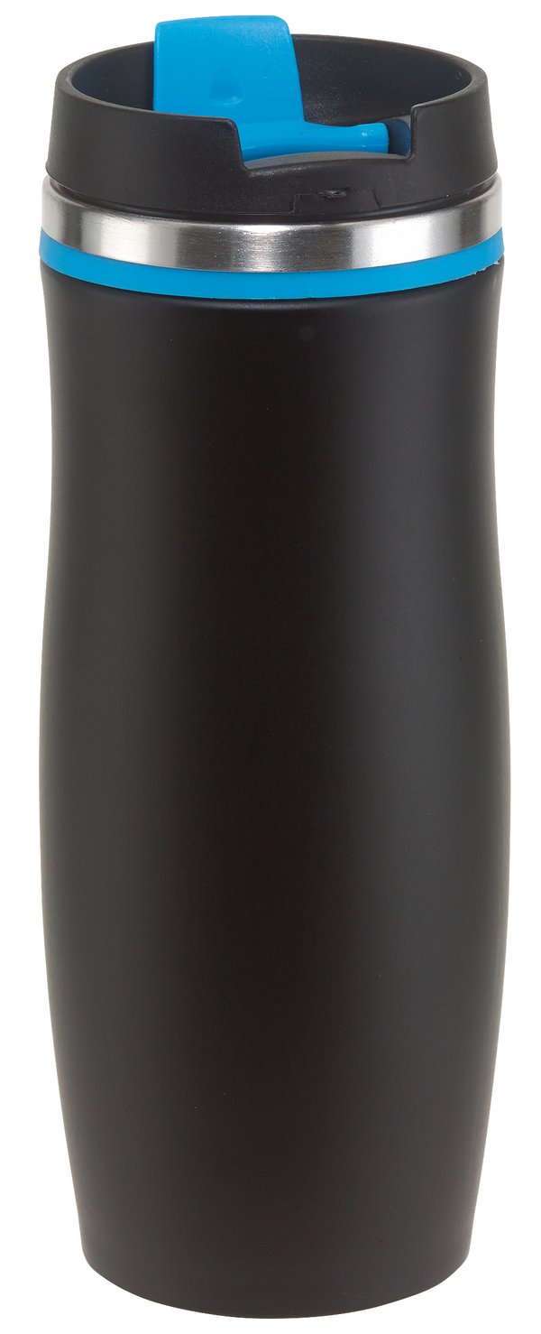 Термокружка DARK CREMA, черный, синий - Термокружка DARK CREMA, черный, синий