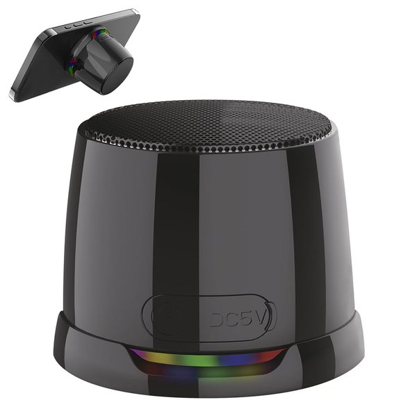Магнитная беспроводная Bluetooth колонка-подставка Wave 5W, черная - Магнитная беспроводная Bluetooth колонка-подставка Wave 5W, черная