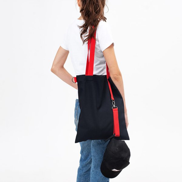 Шоппер Superbag black - Шоппер Superbag black (чёрный с красным)