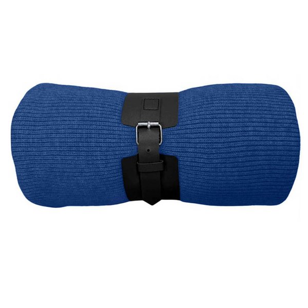 Плед "Belt"; жёлтый; 130 х 180 см; 100% акрил, с поясом - Плед "Belt"; синий; 130 х 180 см; 100% акрил, с поясом