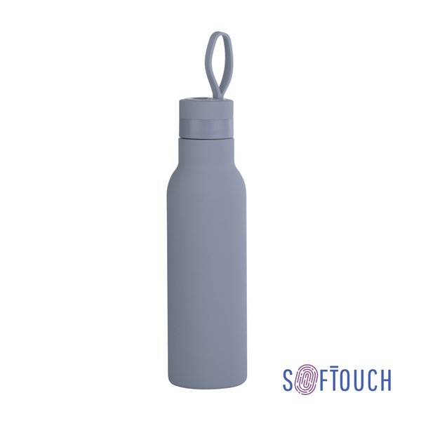 Бутылка для воды "Фитнес" 700 мл, покрытие soft touch - Бутылка для воды "Фитнес" 700 мл, покрытие soft touch серый