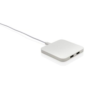 беспроводная док-станция из переработанного пластика rcs с usb-портами, 10 вт