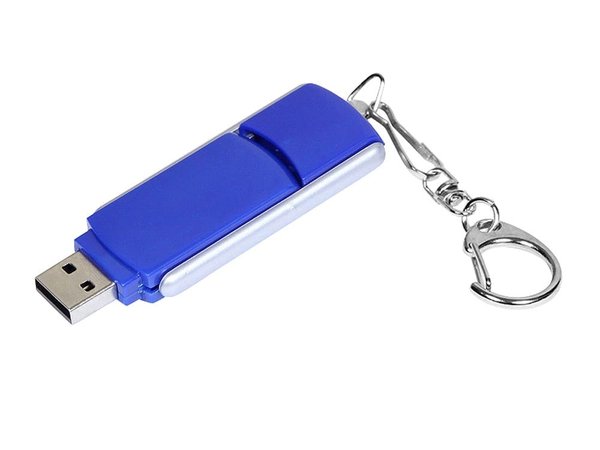USB 2.0- флешка промо на 64 Гб с прямоугольной формы с выдвижным механизмом - USB 2.0- флешка промо на 64 Гб с прямоугольной формы с выдвижным механизмом