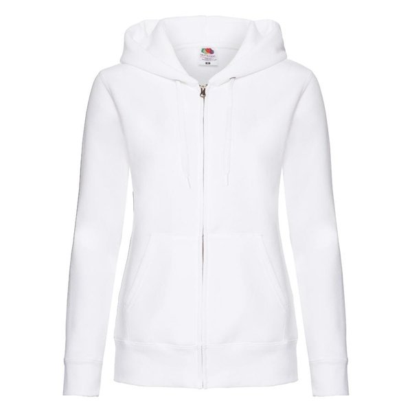 Толстовка женская LADY-FIT HOODED SWEAT JACKET - Толстовка "Lady-Fit Hooded Sweat Jacket", белый_L, 75% х/б, 25% п/э, 280 г/м2
