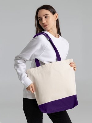 холщовая сумка shopaholic, фиолетовая
