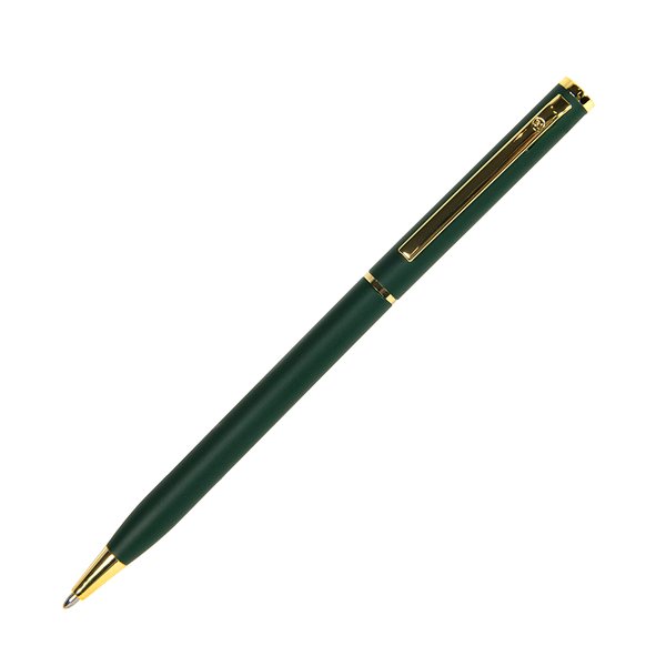 Ручка шариковая SLIM - SLIM, ручка шариковая, зеленый/золотистый, металл