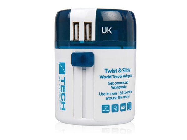 Адаптер с 2-мя USB-портами Twist & Slide - Адаптер с 2-мя USB-портами Twist & Slide