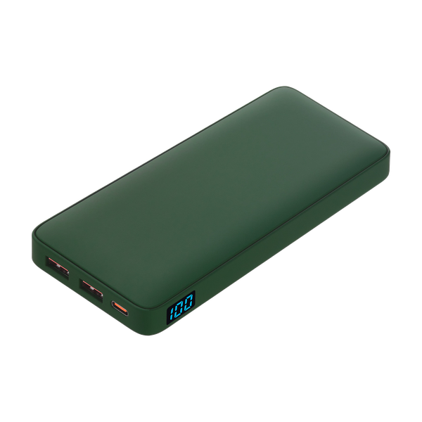 Внешний аккумулятор с подсветкой Анкор Плюс PD (Ancor PD Plus) 10000 mAh, зеленый