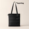Шоппер Superbag Bubble, стёганый, с магнитной кнопкой (черный)