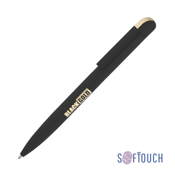 Ручка шариковая "Jupiter", покрытие soft touch - Ручка шариковая "Jupiter", покрытие soft touch черный с золотом