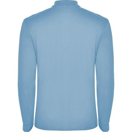 Футболка поло ESTRELLA L/S мужская - Футболка поло ESTRELLA L/S мужская, НЕБЕСНО-ГОЛУБОЙ L