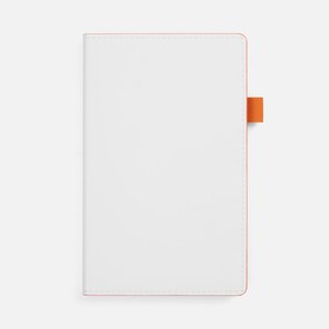 ежедневник white shall, недатированный, бело-оранжевый