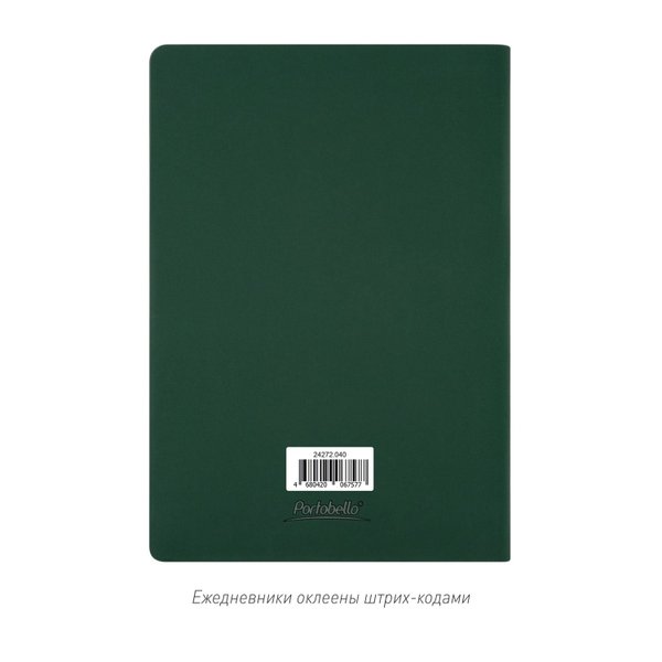 Ежедневник Латте софт-тач (Latte soft touch) недатированный, зеленый