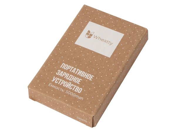 Внешний аккумулятор «Wheatty» из пшеничной соломы, 5000 mAh - Внешний аккумулятор «Wheatty» из пшеничной соломы, 5000 mAh