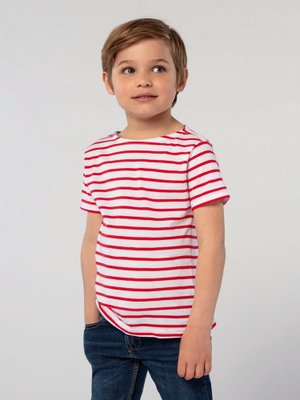 футболка детская miles kids белая с красным
