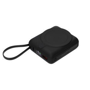 внешний аккумулятор с подсветкой риттер pd (ritter pd) 10000mah с функцией беспроводной зарядки 15w, черный