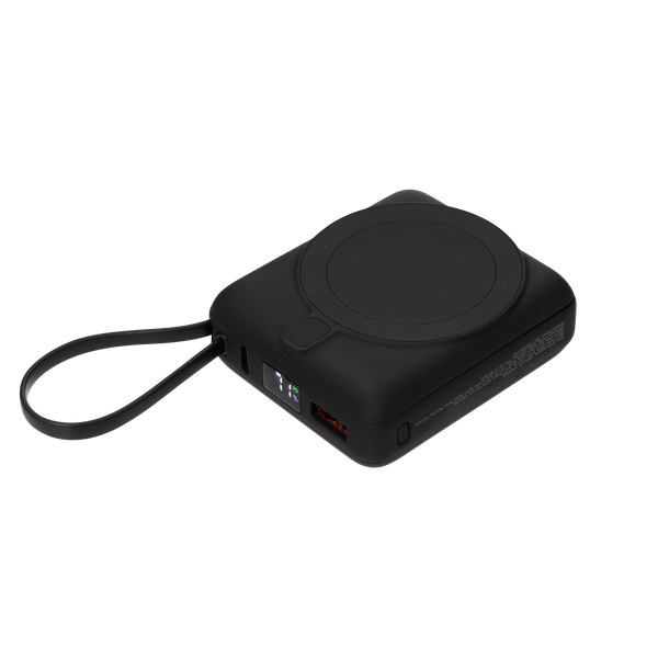 Внешний аккумулятор с подсветкой Риттер PD (Ritter PD) 10000mAh с функцией беспроводной зарядки 15W, черный
