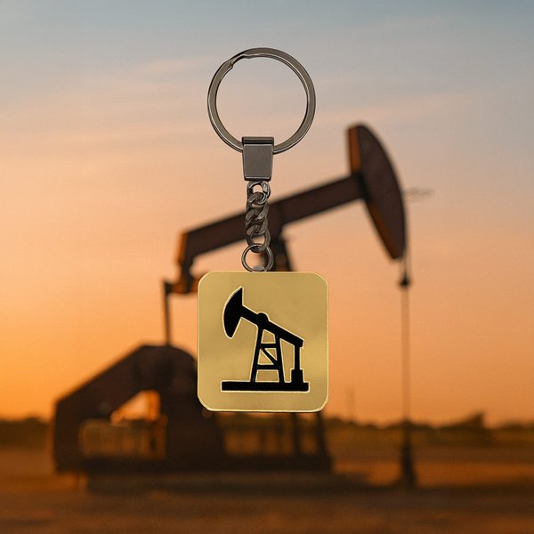 Брелок-обвес Нефтяная вышка - Брелок-обвес Нефтяная вышка (золотой с черным)