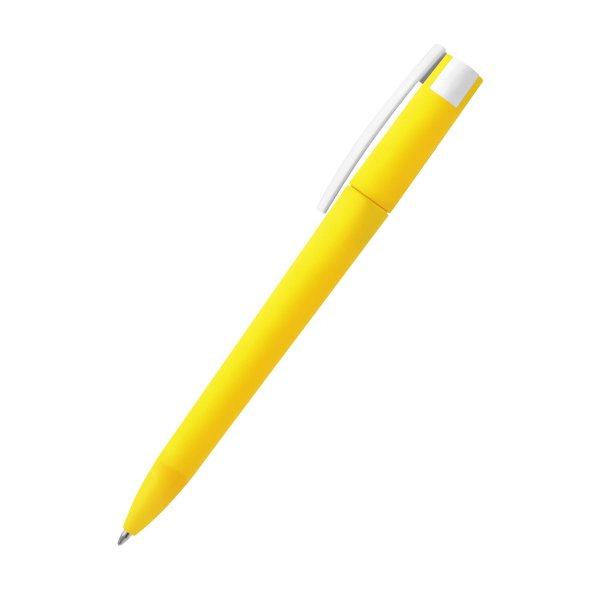 Ручка пластиковая T-pen софт-тач, желтая - Ручка пластиковая T-pen софт-тач, желтая