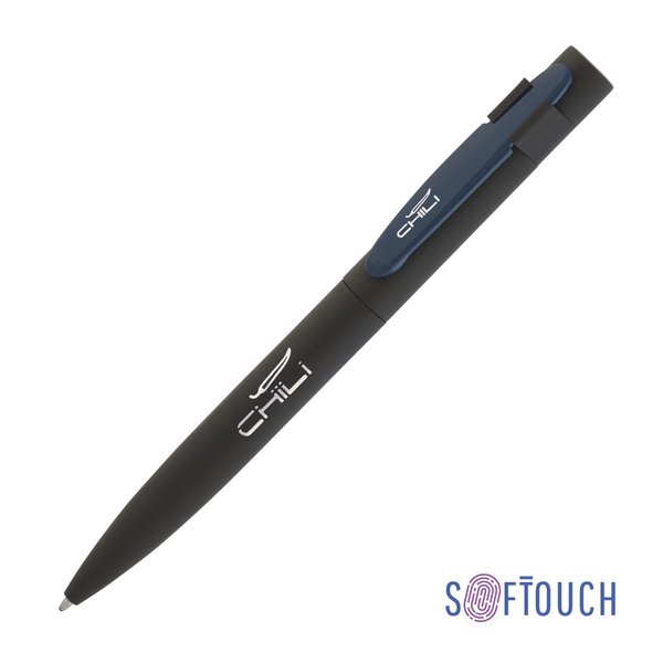 Ручка шариковая "Lip", покрытие soft touch - Ручка шариковая "Lip", покрытие soft touch черный с синим