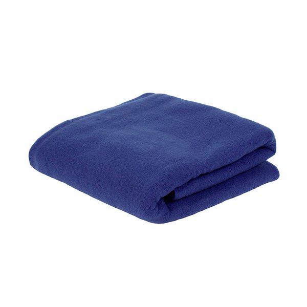 Плед PLAIN, 100х140 см, флис 150 гр/м2, 100% полиэстер - Плед PLAIN; синий; 100х140 см; флис 150 гр/м2