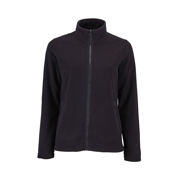 Толстовка женская флисовая NORMAN WOMEN 220 - Толстовка на молнии женская NORMAN WOMEN, черный, S, 100% п/э, 220 г/м2